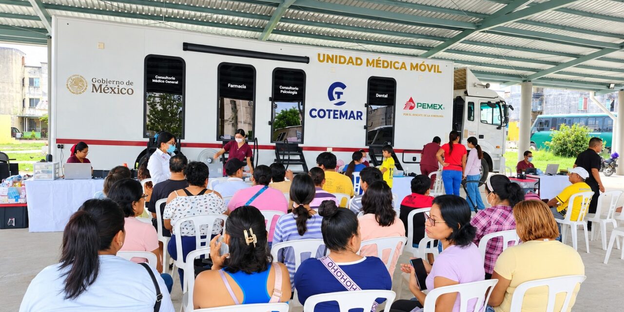 Supera Unidad Médica Móvil de Pemex las 19 mil atenciones gratuitas en Coatzacoalcos