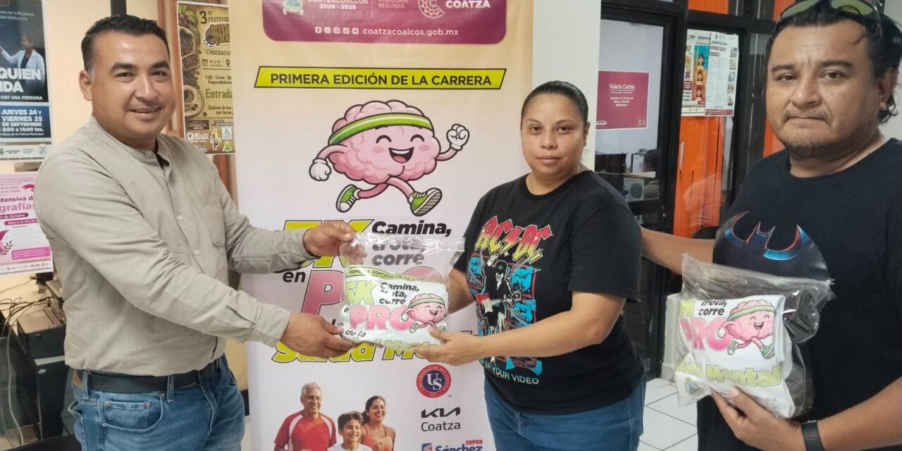 Más de 400 personas se suman a la carrera 5K por la salud mental en Coatzacoalcos