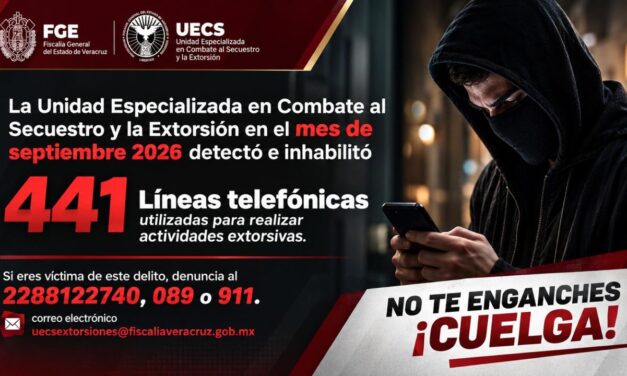 Durante septiembre, se inhabilitan 441 líneas telefónicas relacionadas con extorsiones en Veracruz