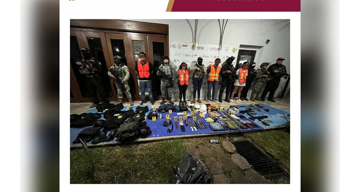 Cateo en Orizaba deja cuatro detenidos en flagrancia, armas e indicios asegurados