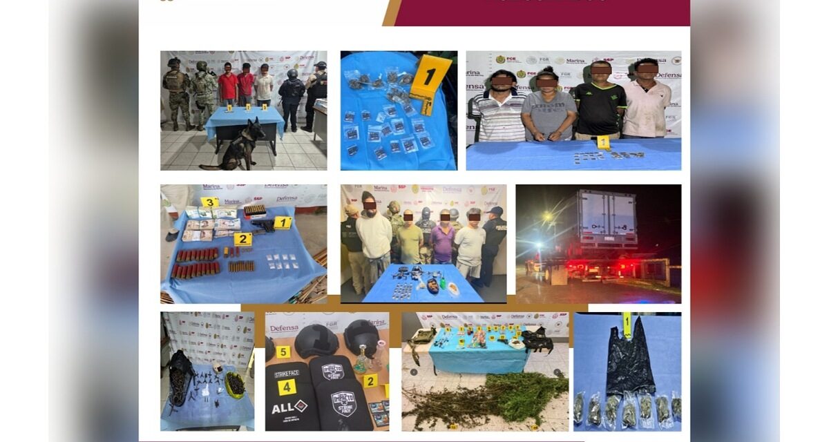 33 cateos en 28 municipios de Veracruz dejan 29 detenidos e indicios asegurados