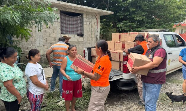 Restablecen caminos y servicios en el norte de Veracruz; avanza Fase de Recuperación