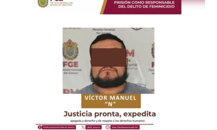 62 años de prisión en contra de feminicida en Boca del Río