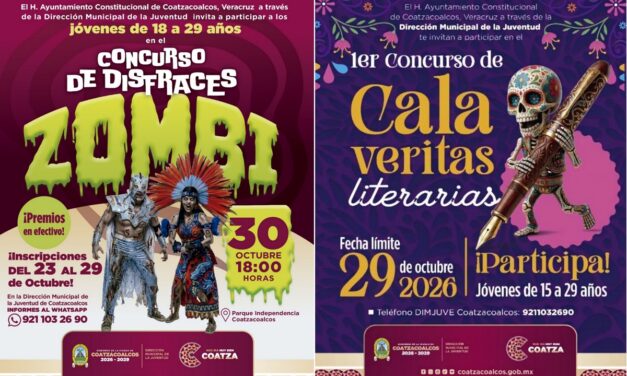 Gobierno de Coatzacoalcos fortalece actividades culturales con concursos de zombies y calaveritas literarias, ¿cuándo y dónde?